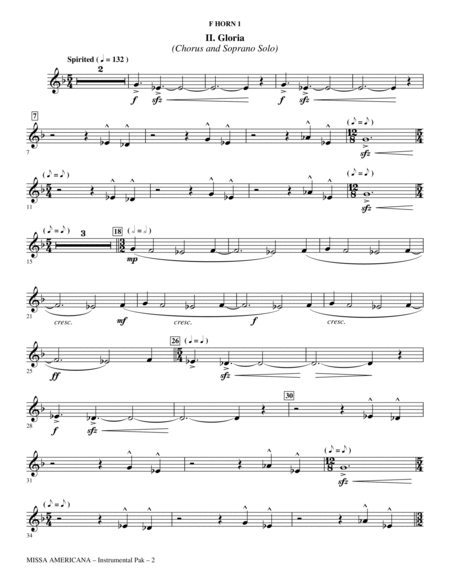 Missa Americana - F Horn 1