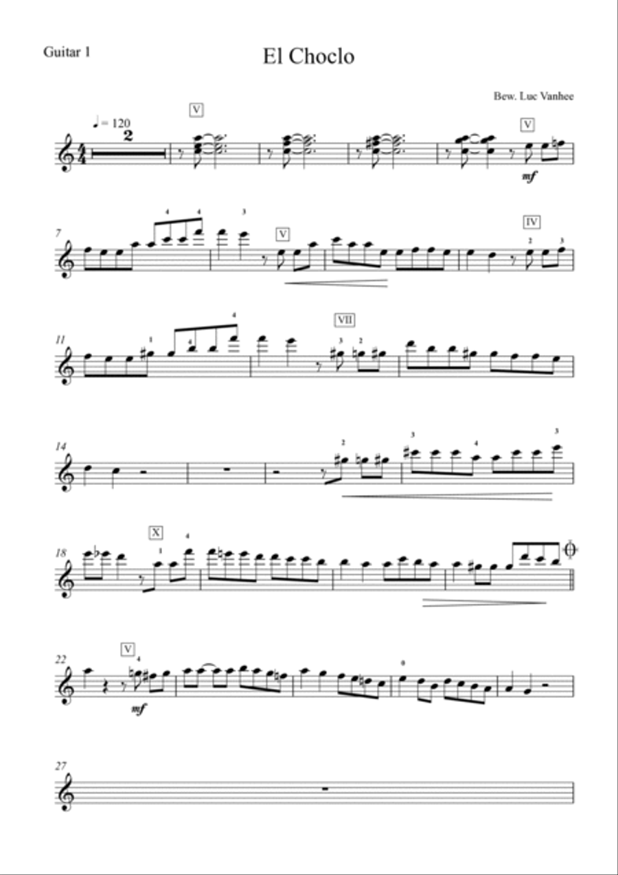 El Choclo Guitar Ensemble scores gallery preview page 6