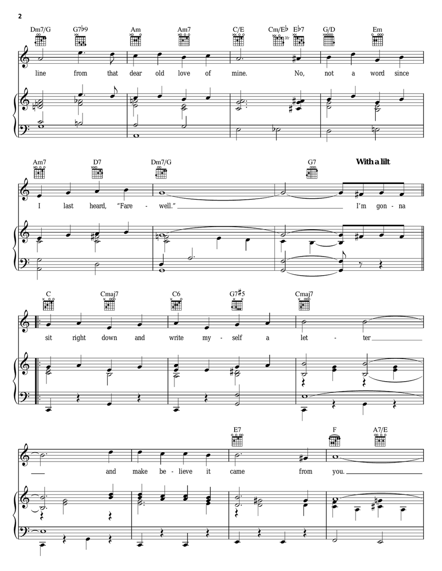 I'm Gonna Sit Right Down And Write Myself A Letter Guitar scores gallery preview page 2