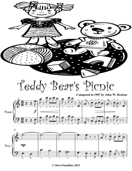 Teddy Bear's Picnic Easy Piano Sheet Music 2nd Edition