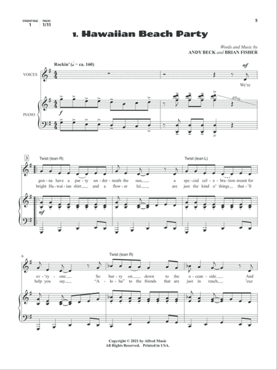 Hawaiian Beach Party Voice scores gallery preview page 4