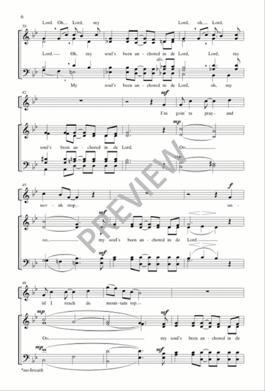 Anchored in de Lord SSATB - Sheet Music page 6