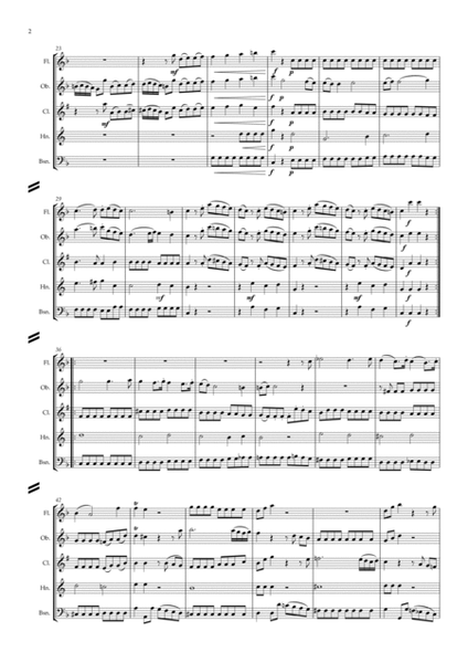 Mozart: Divertimento in F "Salzburg Symphony No.3" K138 - wind quintet image number null