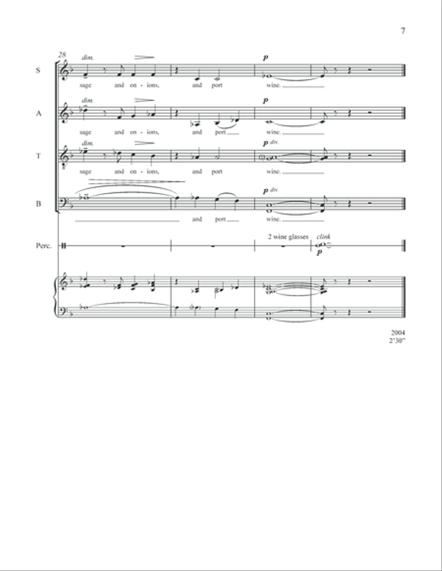 Earthly Delights: 3. To a Goose 4-Part scores gallery preview page 16