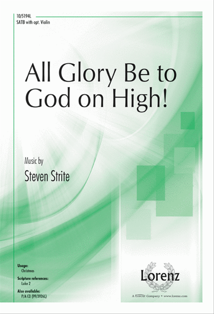 All Glory Be to God on High! 4-Part scores gallery preview page 1
