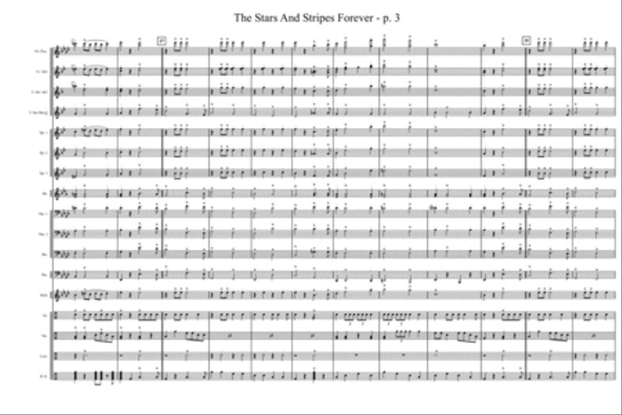Stars and Stripes Forever Marching Band scores gallery preview page 4