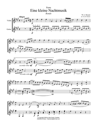 Rondo and Romance (abridged) for violin and guitar