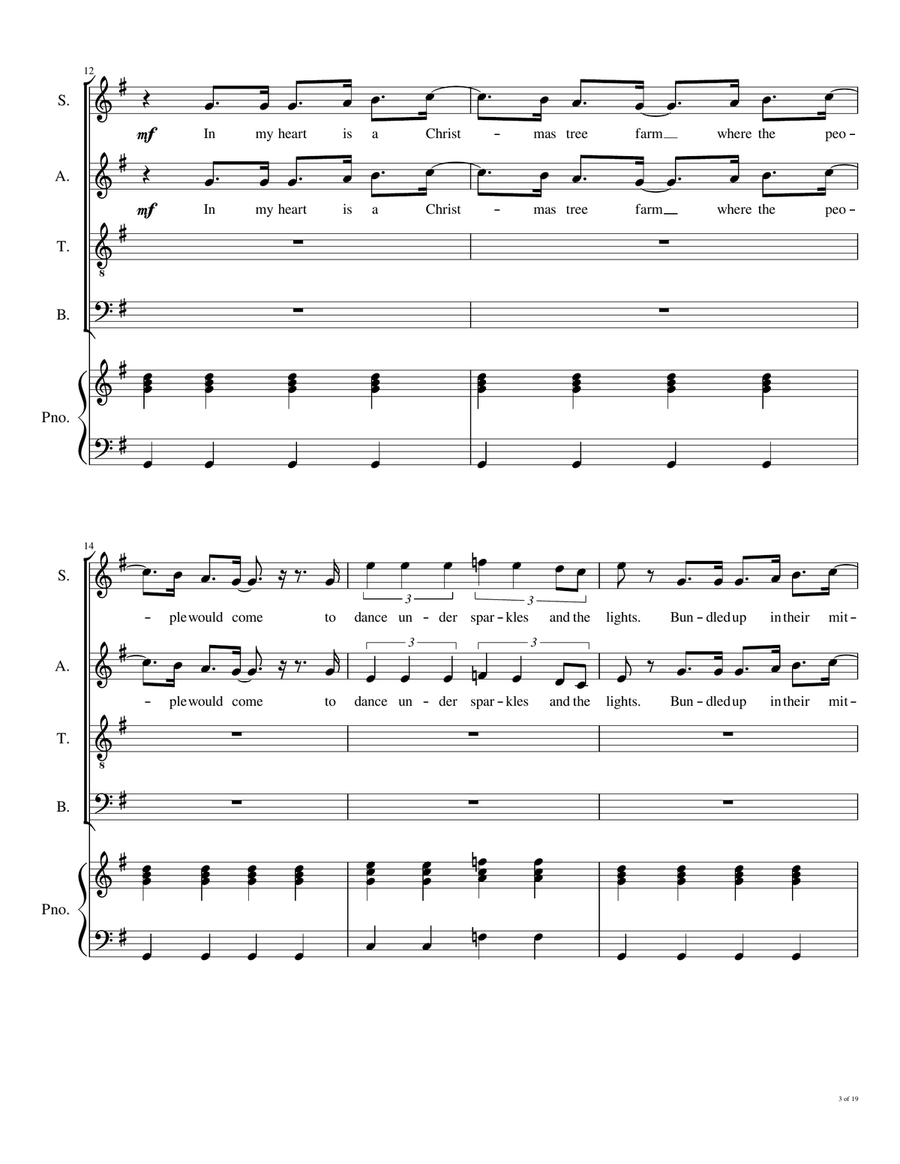 Christmas Tree Farm 4-Part scores gallery preview page 4