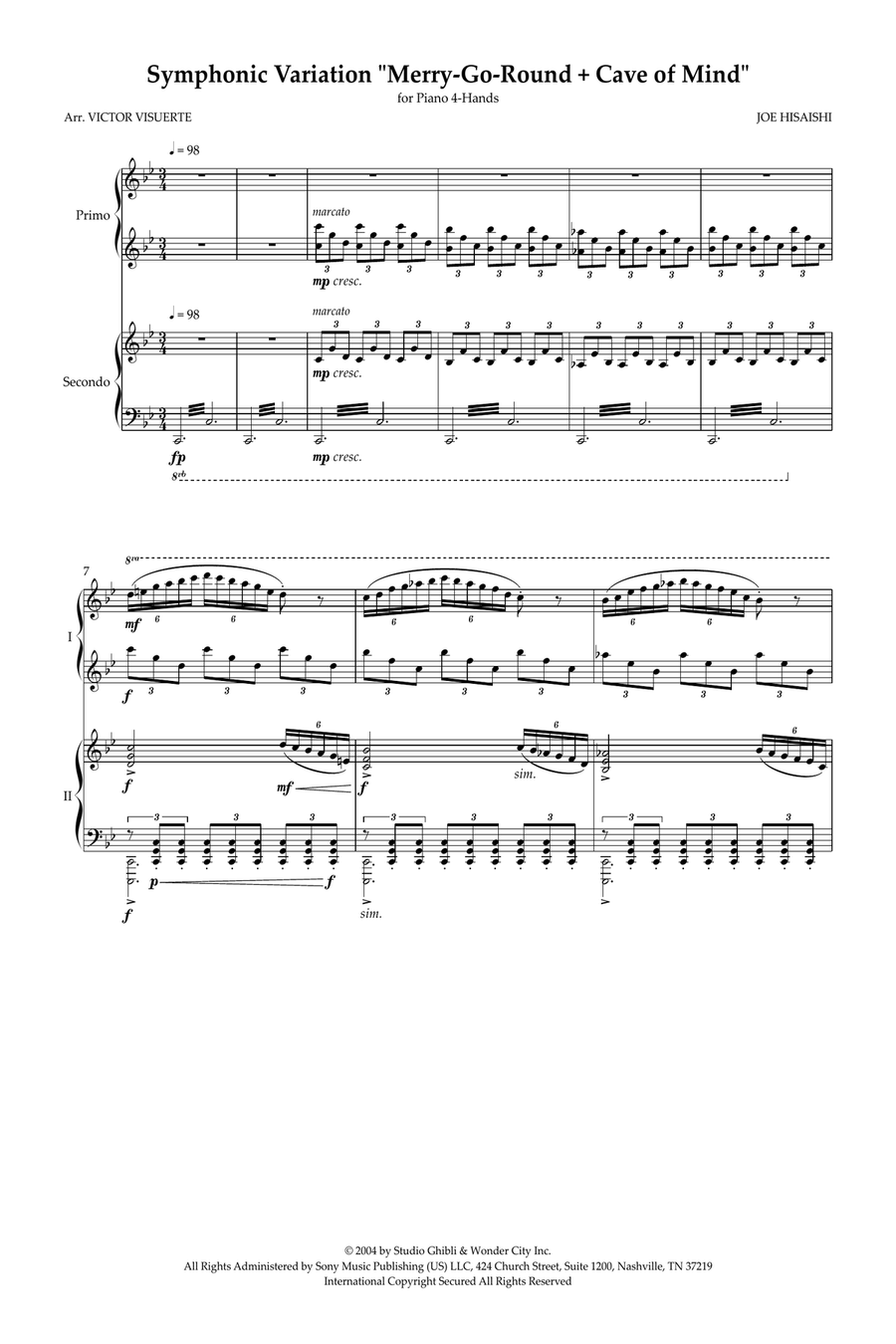 Howl's Moving Castle Chamber Music scores gallery preview page 1