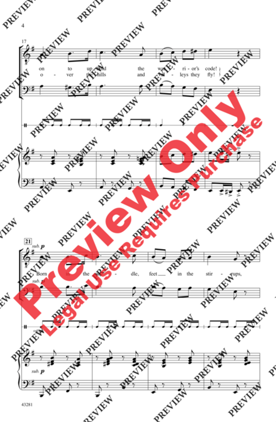 Cossacks of the Steppe Men's Choir scores gallery preview page 4