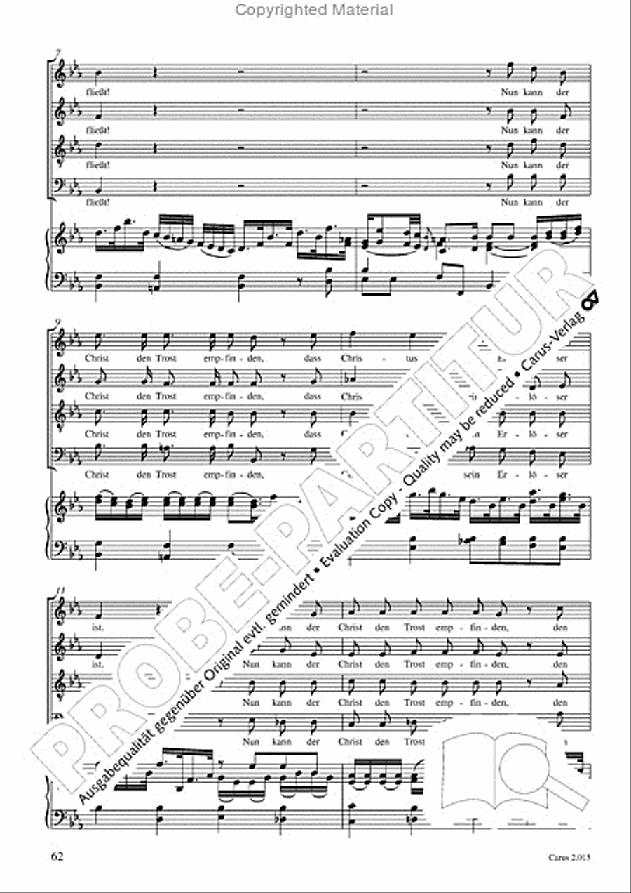 Carl Philipp Emanuel Bach & Gottfried August Homilius. Motets and Choruses Choir scores gallery preview page 64