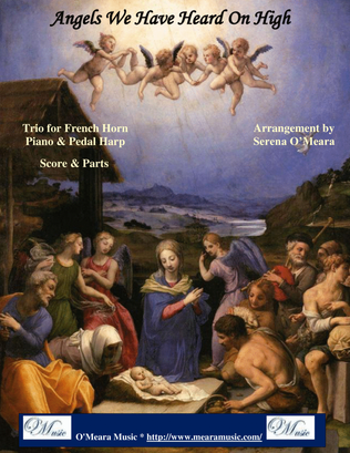 Book cover for Angels We Have Heard On High, Trio for French Horn, Pedal Harp and Piano
