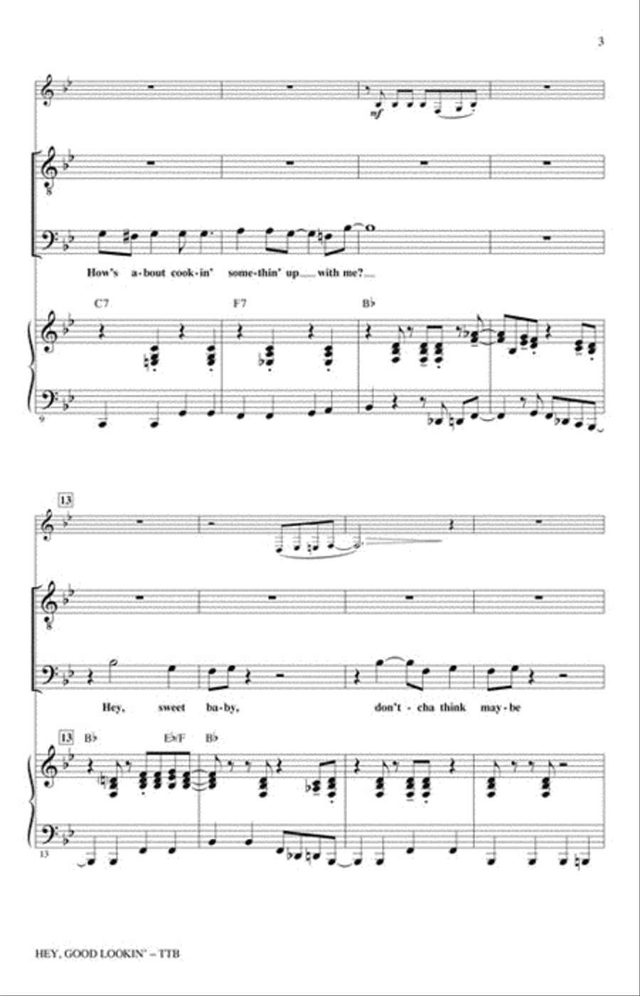 Hey, Good Lookin' Hey, Good Lookin' Choir scores gallery preview page 3