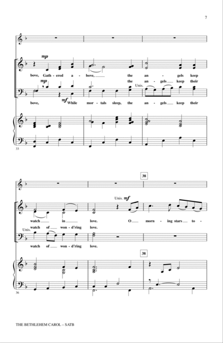 The Bethlehem Carol The Bethlehem Carol 4-Part scores gallery preview page 6