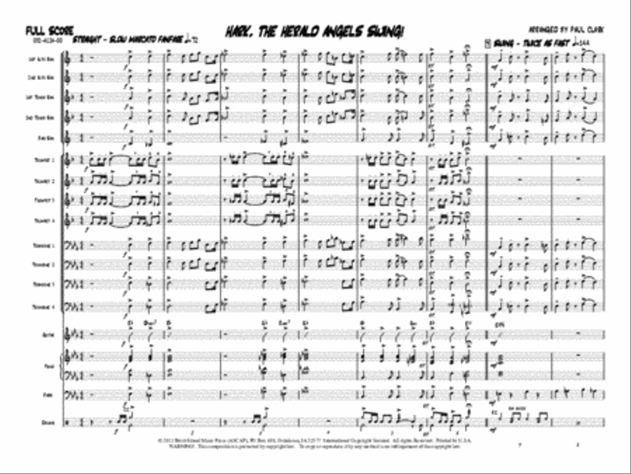 Hark The Herald Angels Swing! Jazz Ensemble scores gallery preview page 2