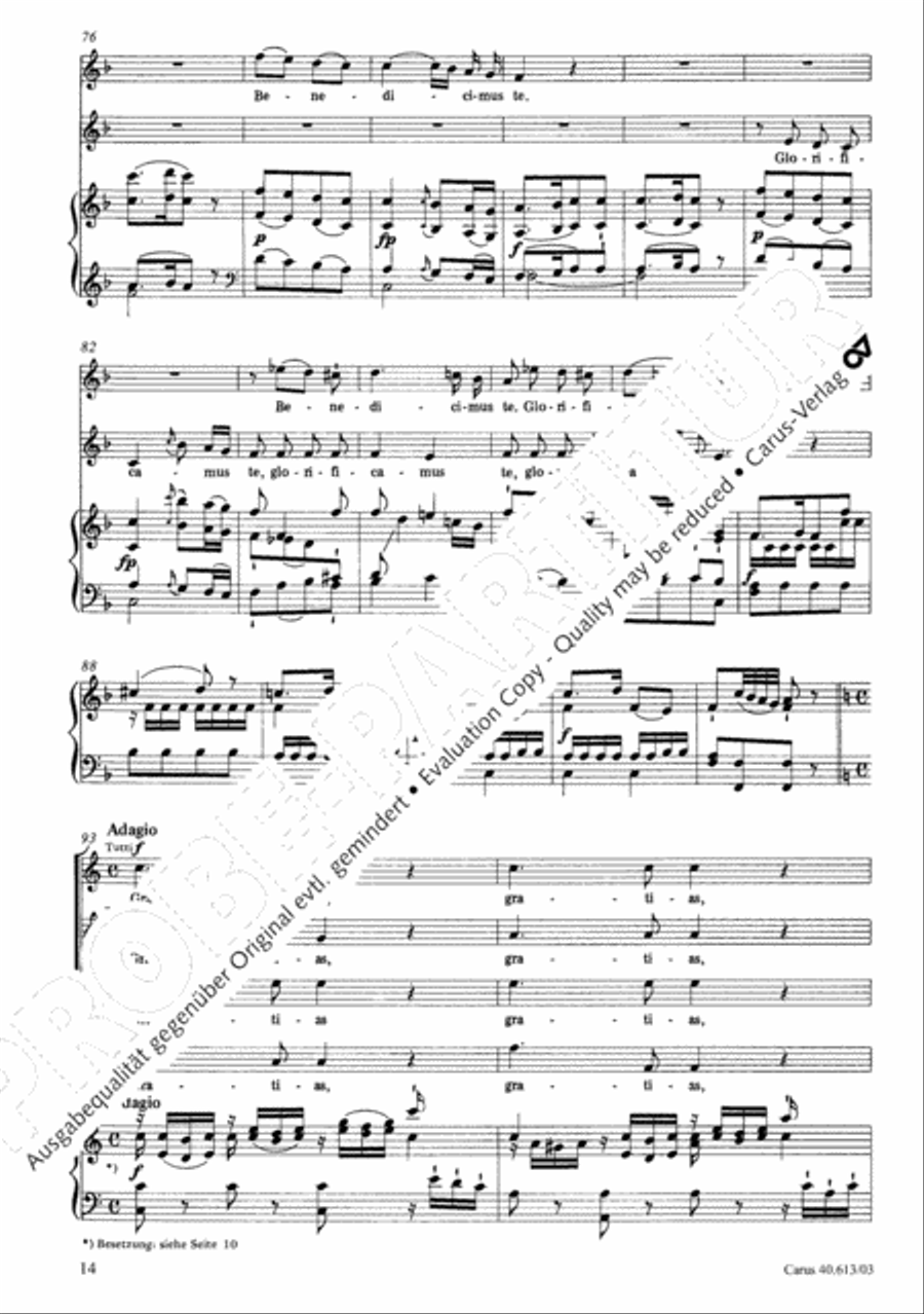 Mass in C (Missa in C) 4-Part scores gallery preview page 15
