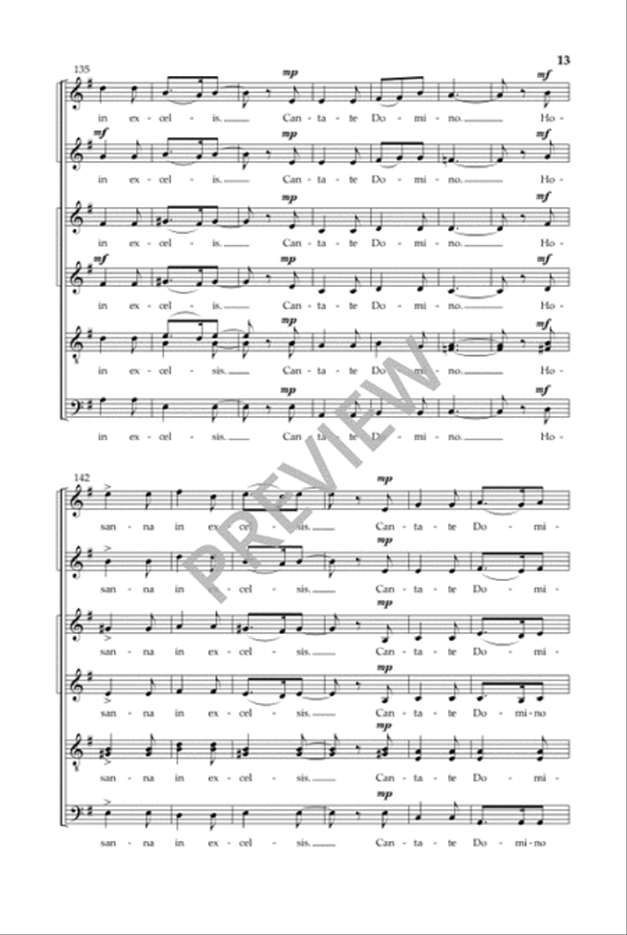 Cantate Domino - SSAATTB Choir scores gallery preview page 14