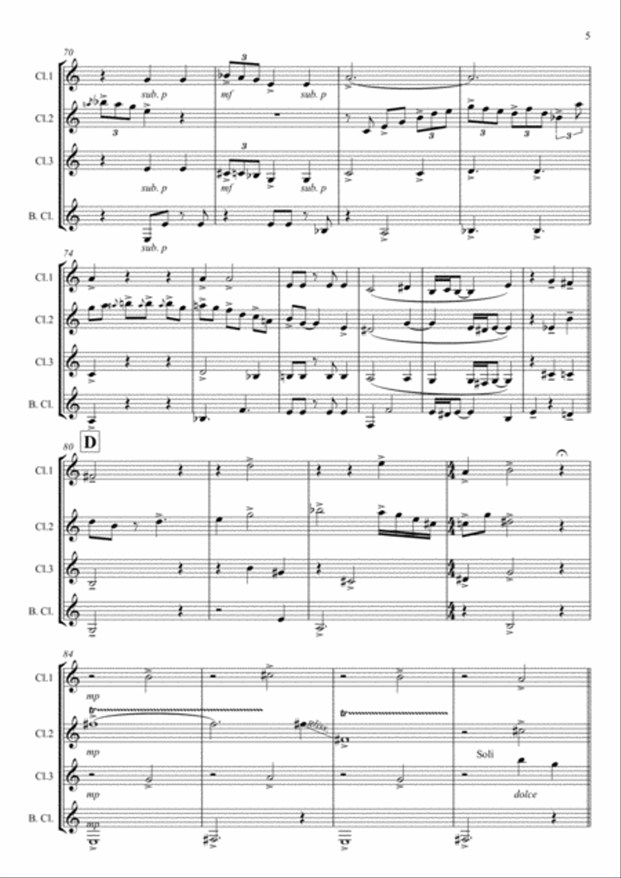 Summertime Summertime Woodwind Quartet scores gallery preview page 5