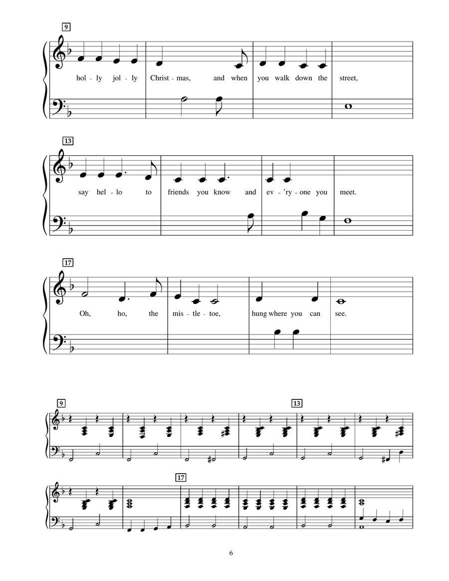 A Holly Jolly Christmas A Holly Jolly Christmas Piano scores gallery preview page 2
