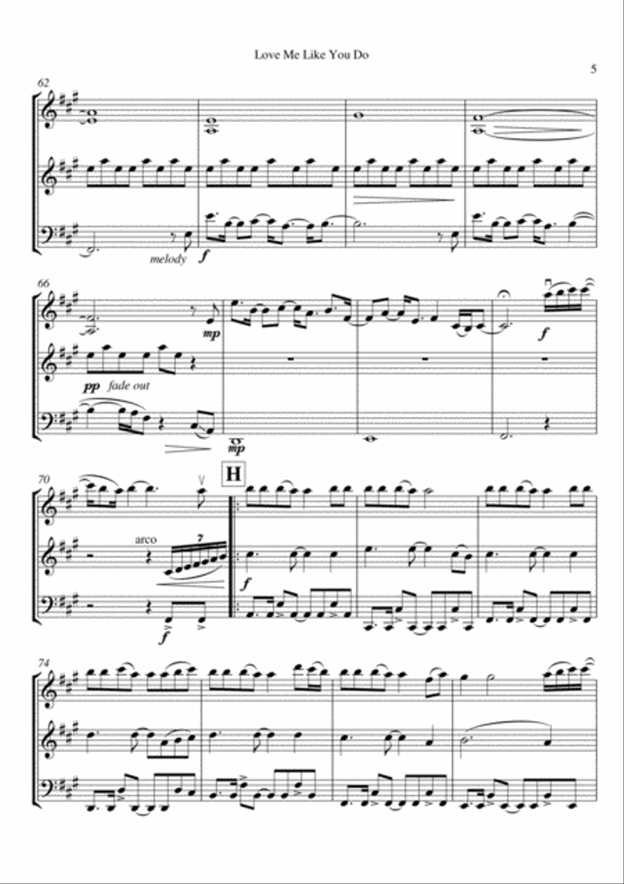 Love Me Like You Do String Trio scores gallery preview page 6