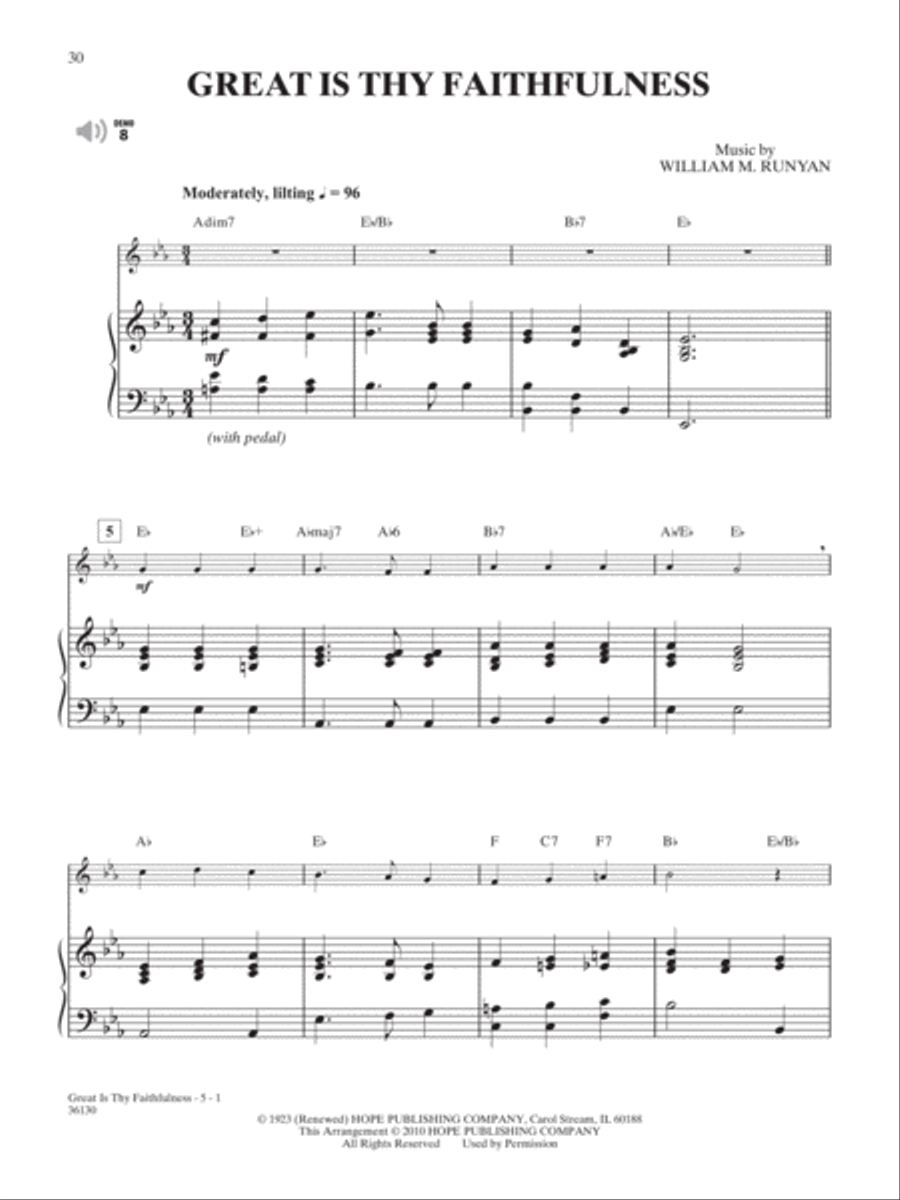 Favorite Hymns Instrumental Solos Piano scores gallery preview page 4
