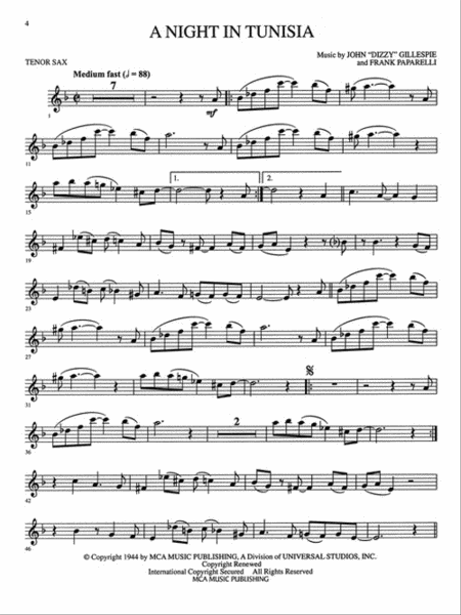 Jazz & Blues Tenor Saxophone scores gallery preview page 3