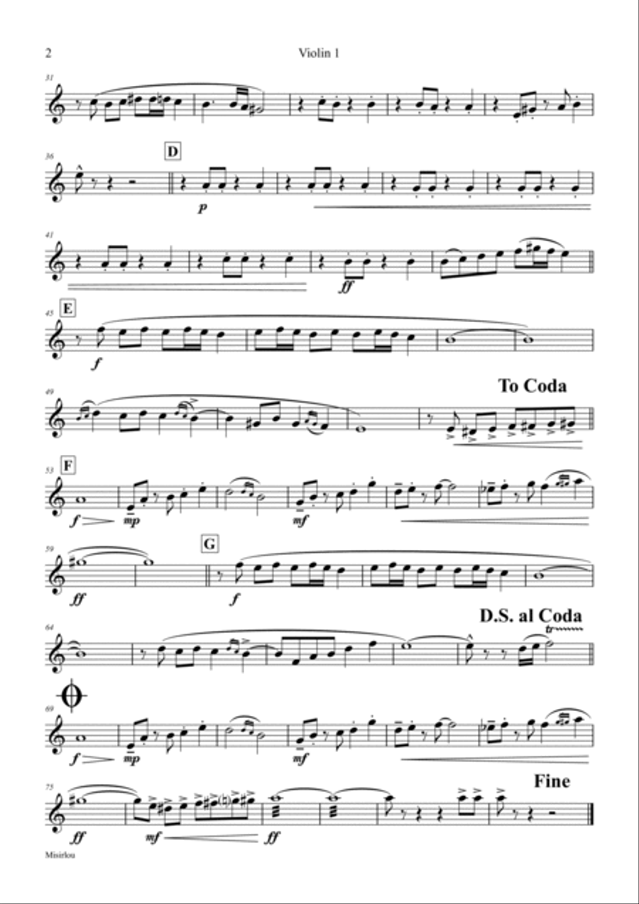 Misirlou - Pulp Fiction - String Quartet - C String Quartet scores gallery preview page 6