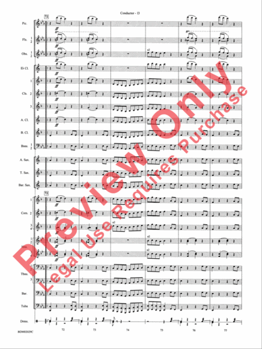 George Washington Bicentennial March Concert Band scores gallery preview page 16