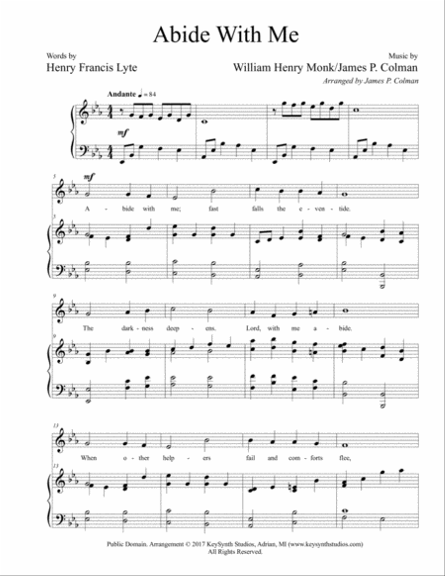 Abide With Me High Voice scores gallery preview page 3