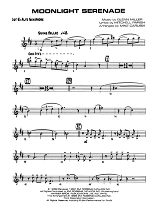 Moonlight Serenade: E-flat Alto Saxophone