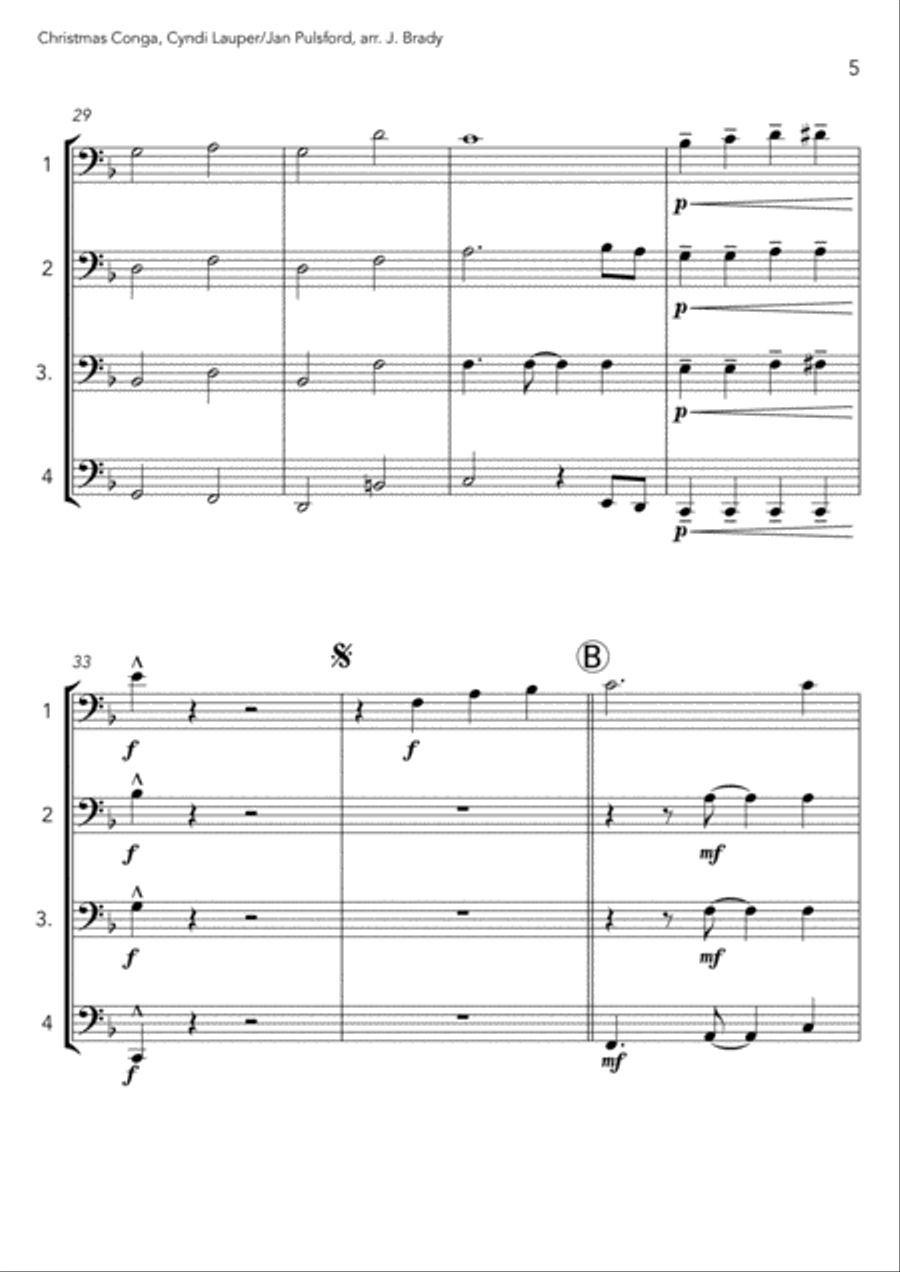 Christmas Conga Brass Ensemble scores gallery preview page 5
