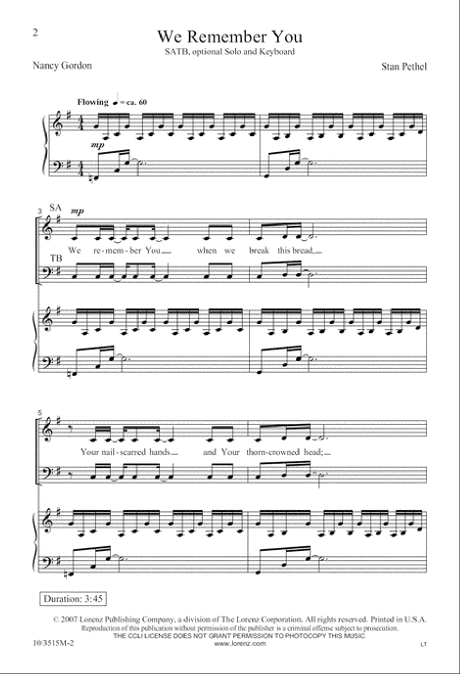 We Remember You We Remember You 4-Part scores gallery preview page 2