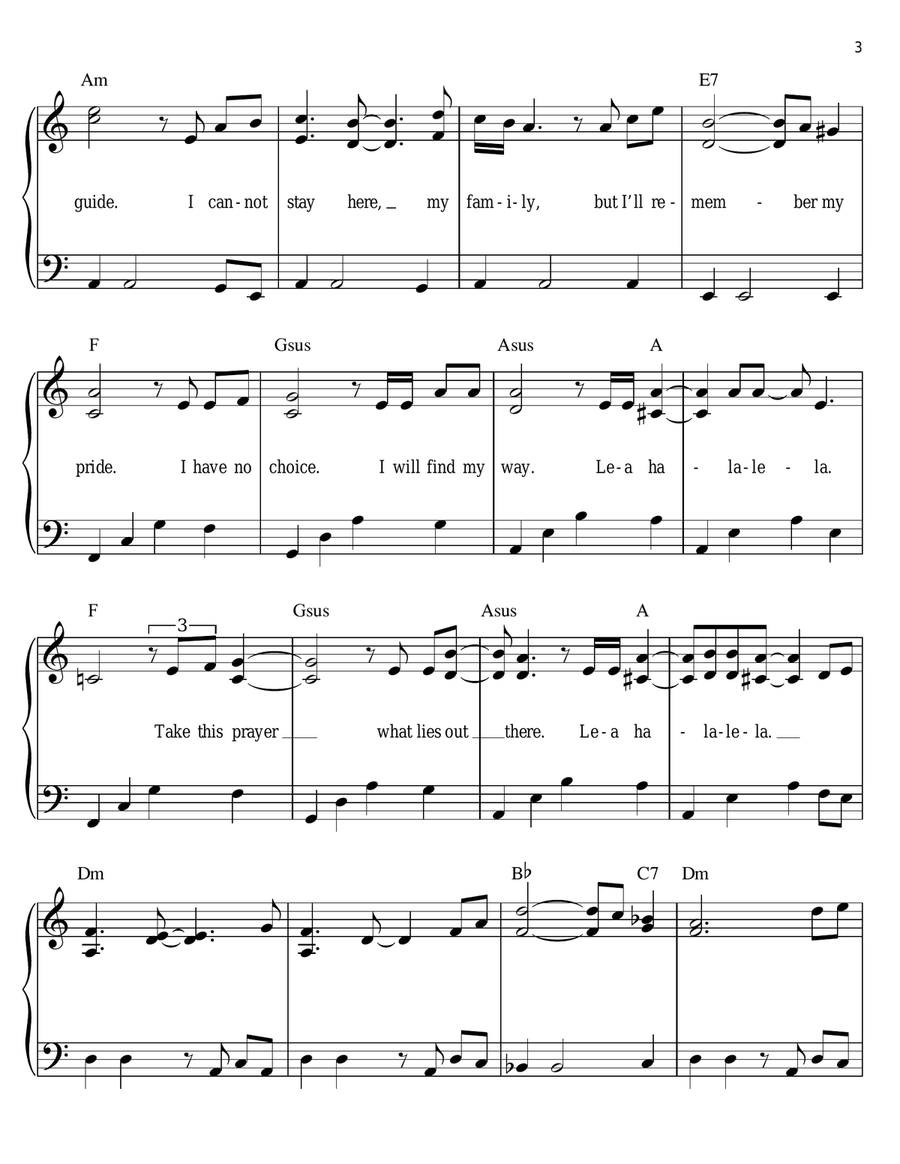 Shadowland (from The Lion King: Broadway Musical) Easy Piano scores gallery preview page 3