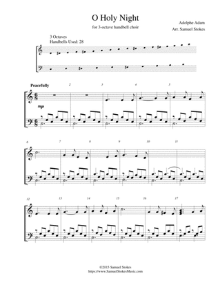 O Holy Night - for 3-octave handbell choir