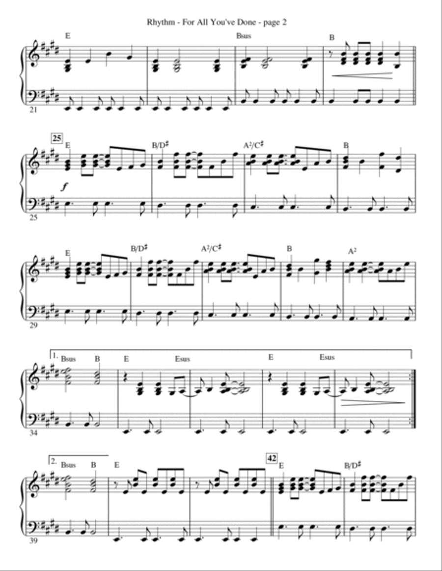 For All You've Done - Violin 1 Choir scores gallery preview page 2