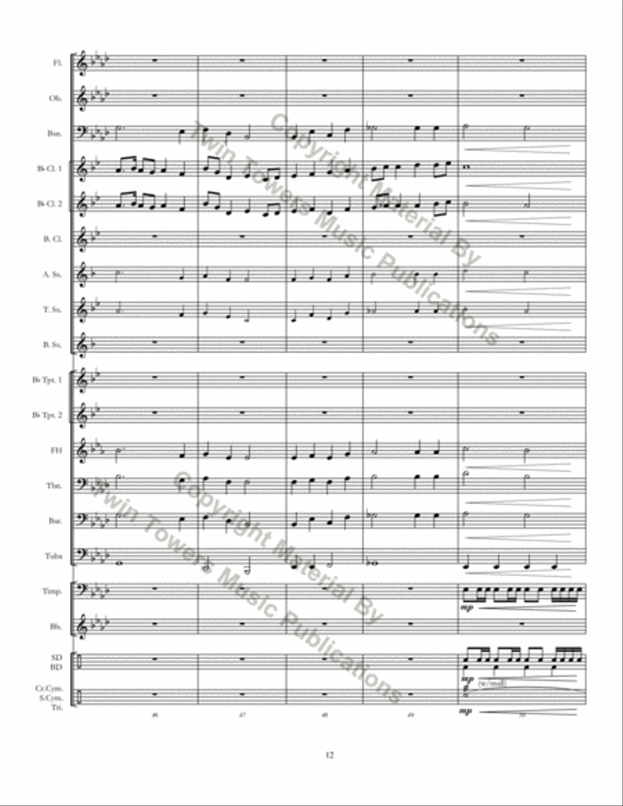 March to the Arches March to the Arches Concert Band scores gallery preview page 12