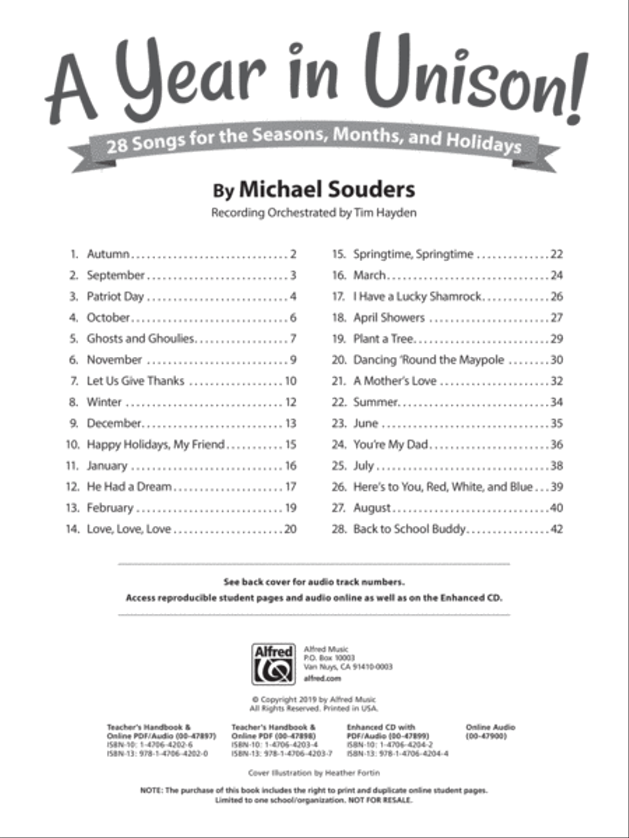 A Year in Unison Unison Choir scores gallery preview page 2