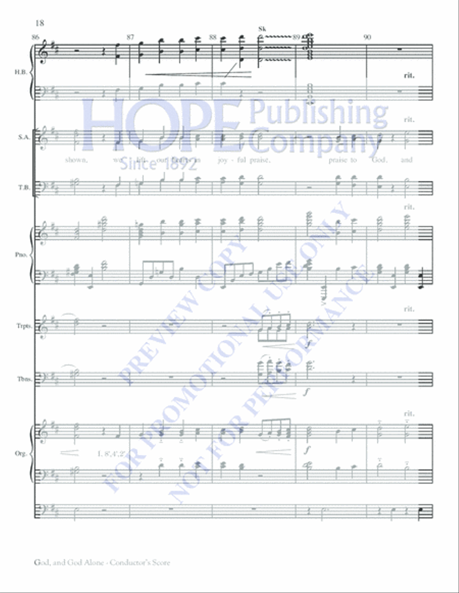 God, and God Alone Choir scores gallery preview page 18