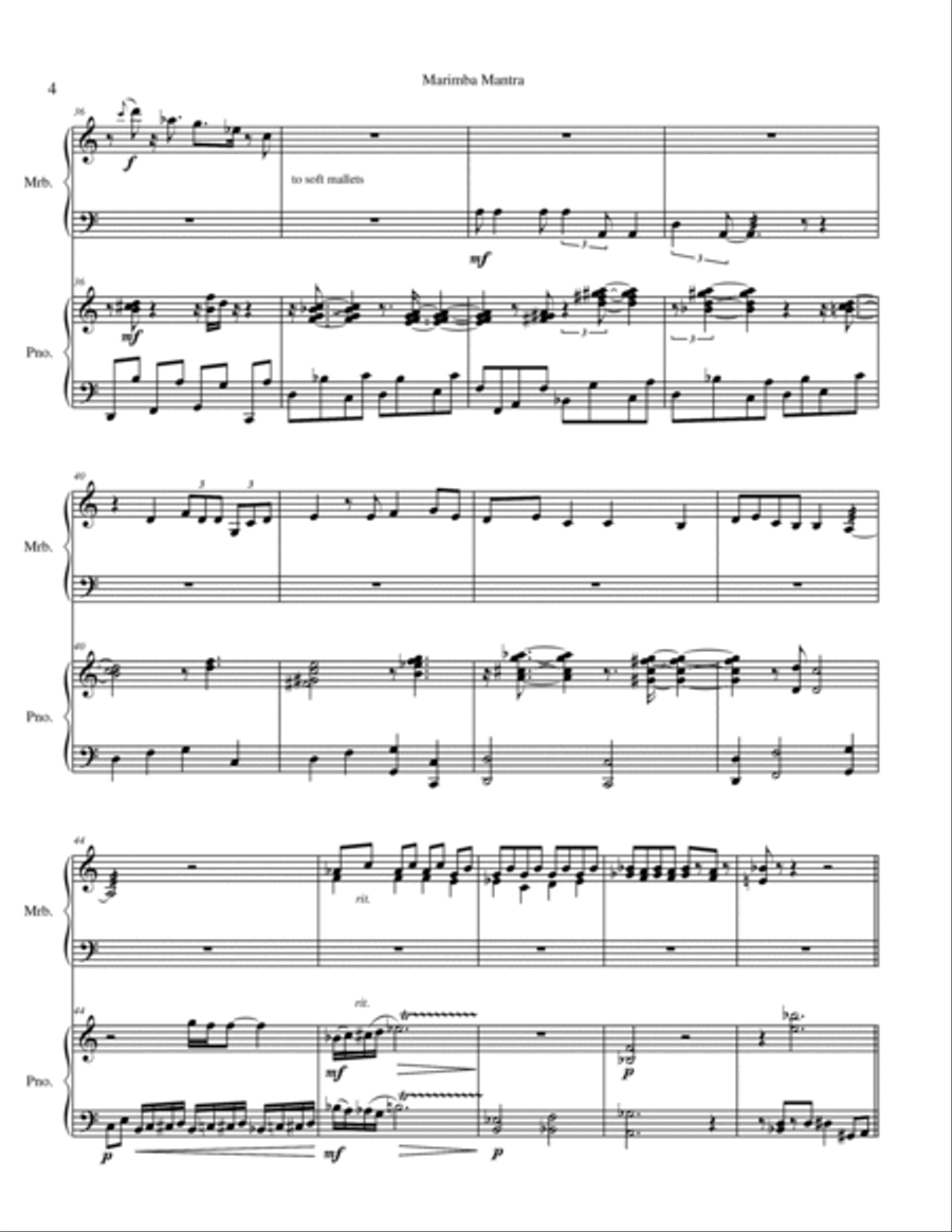 Marimba Mantra Percussion Ensemble scores gallery preview page 4