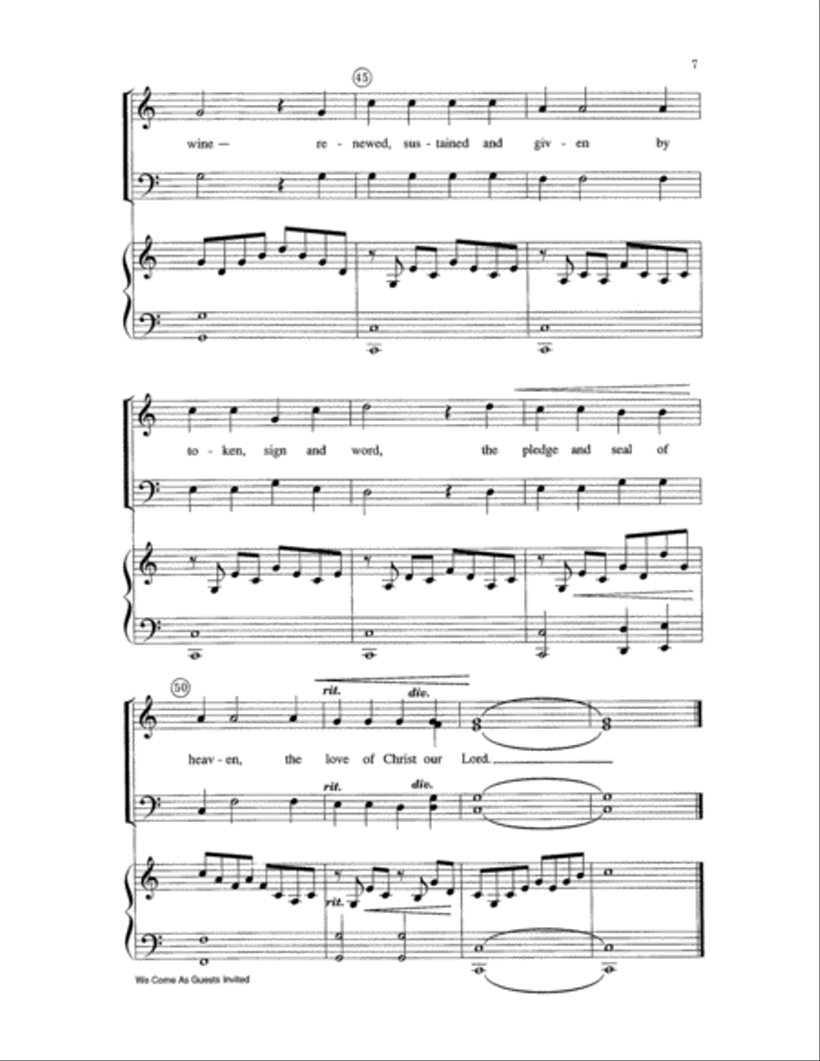 We Come as Guests Invited 4-Part scores gallery preview page 7