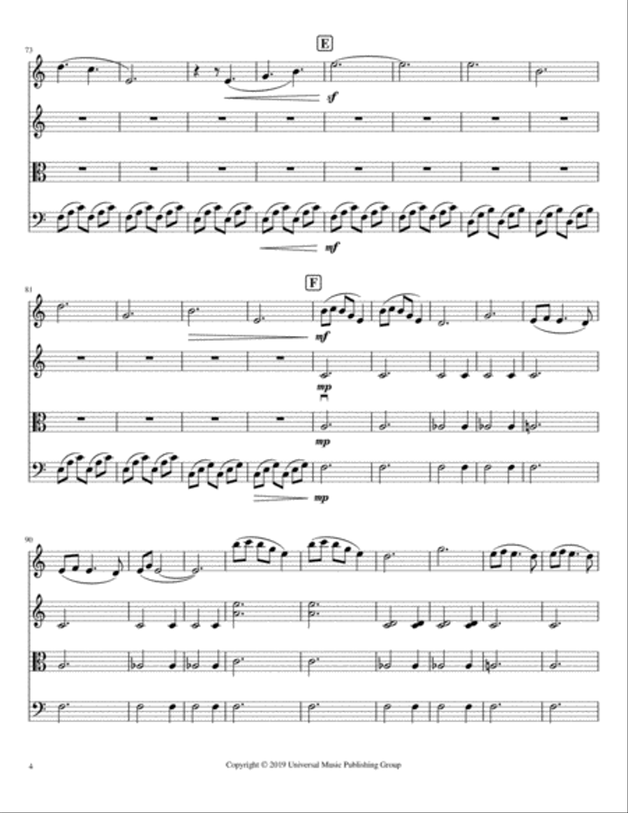 Downton Abbey (theme) Downton Abbey (theme) String Quartet scores gallery preview page 5