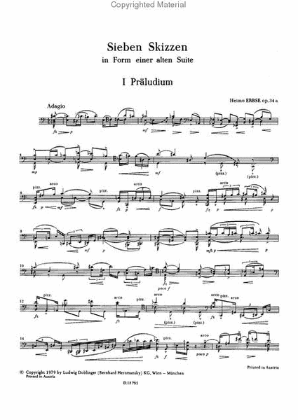 Sieben Skizzen in Form einer alten Suite op. 34a
