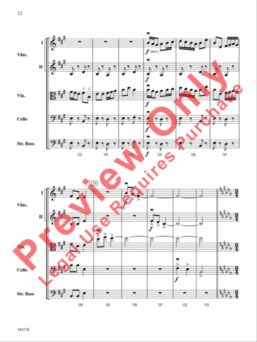 Lonestar Variations String Orchestra scores gallery preview page 13