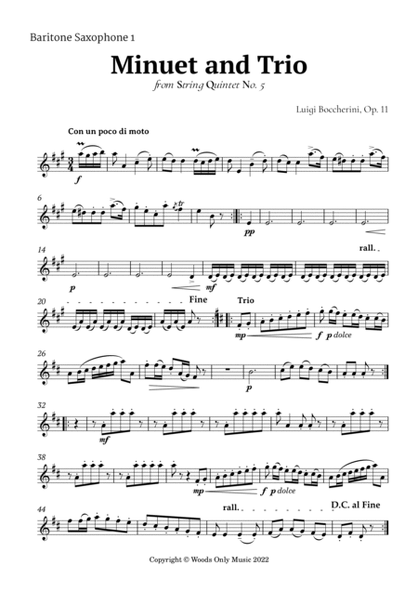 Minuet by Boccherini for Baritone Sax Quartet image number null