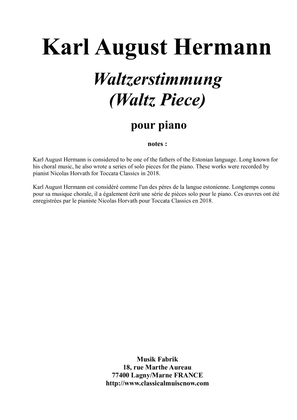 Karl August Hermann : Waltzstimmung (Waltz Piece) for piano