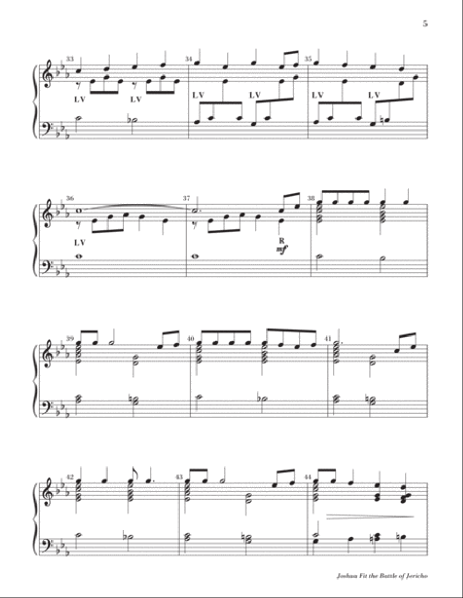 Joshua Fit the Battle of Jericho 2-Octaves scores gallery preview page 6