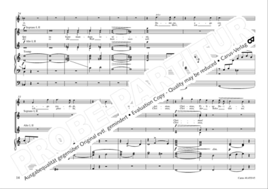 Oratorio de Noel (Weihnachtsoratorium) 4-Part scores gallery preview page 15