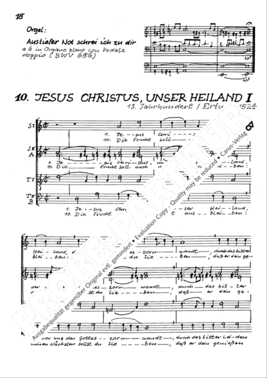 Chorsatze I zu Bachs Clavierubung Collection / Songbook scores gallery preview page 19