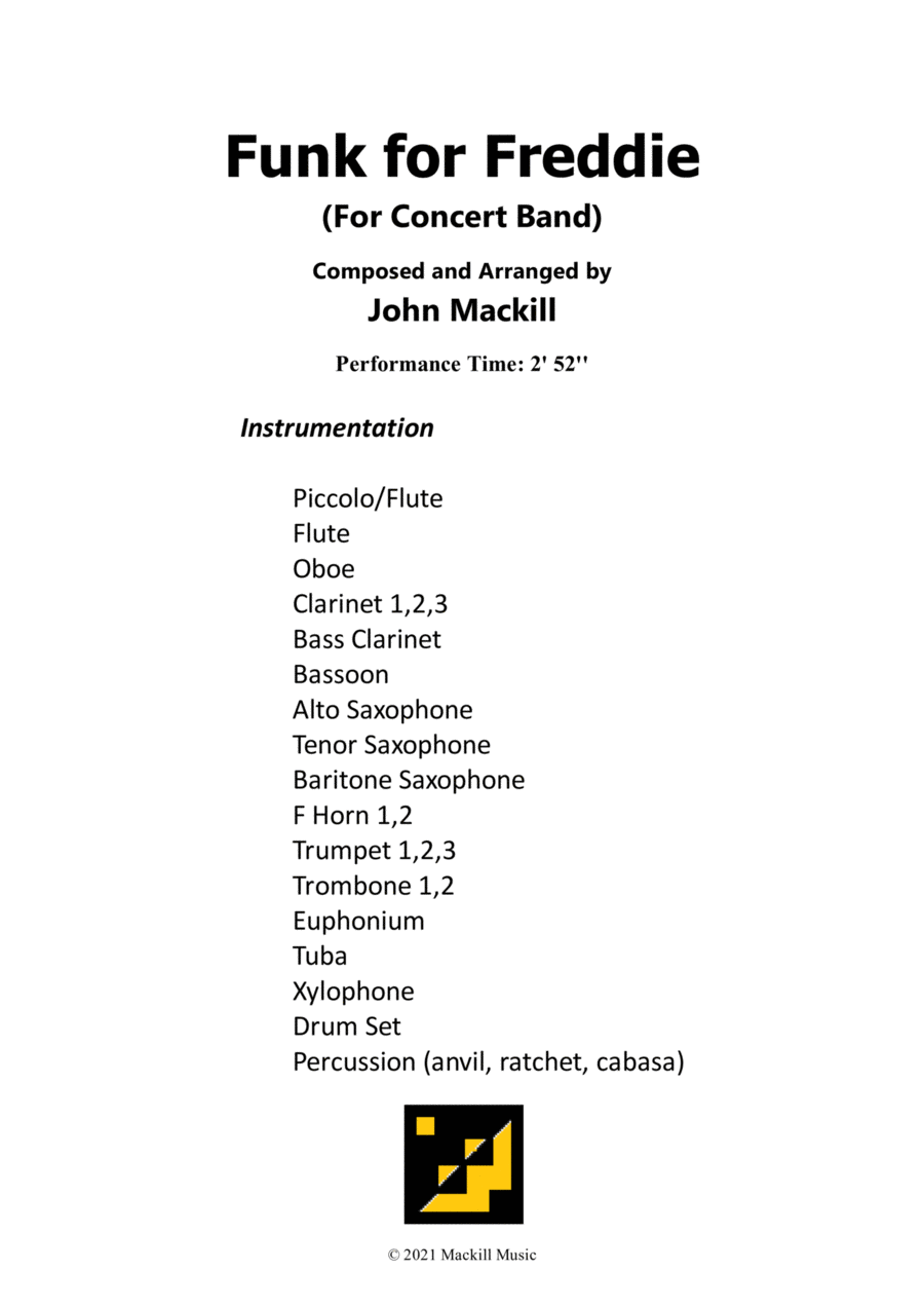 Funk for Freddie Concert Band scores gallery preview page 1