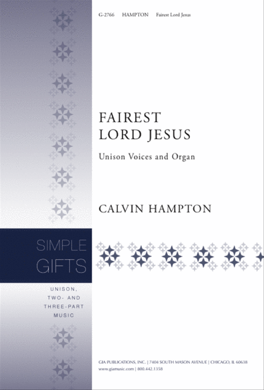 Fairest Lord Jesus Unison Choir scores gallery preview page 1